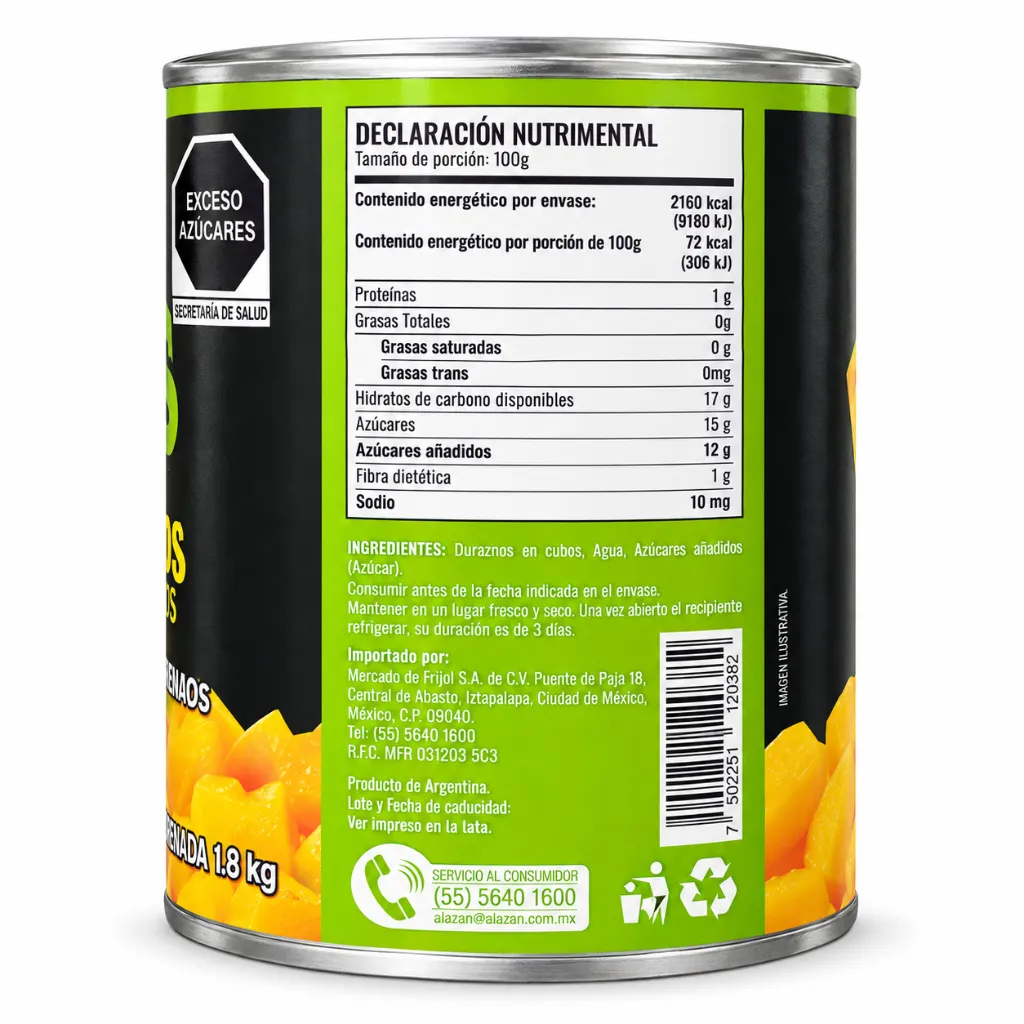 Duraznos en Almibar CUBOS Natural Selection 3K REVERSO.webp