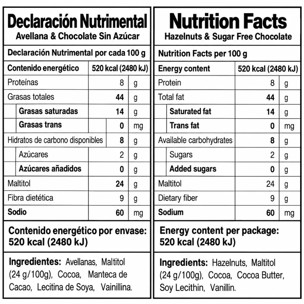 Avellana & Chocolate Nutrition Facts.webp