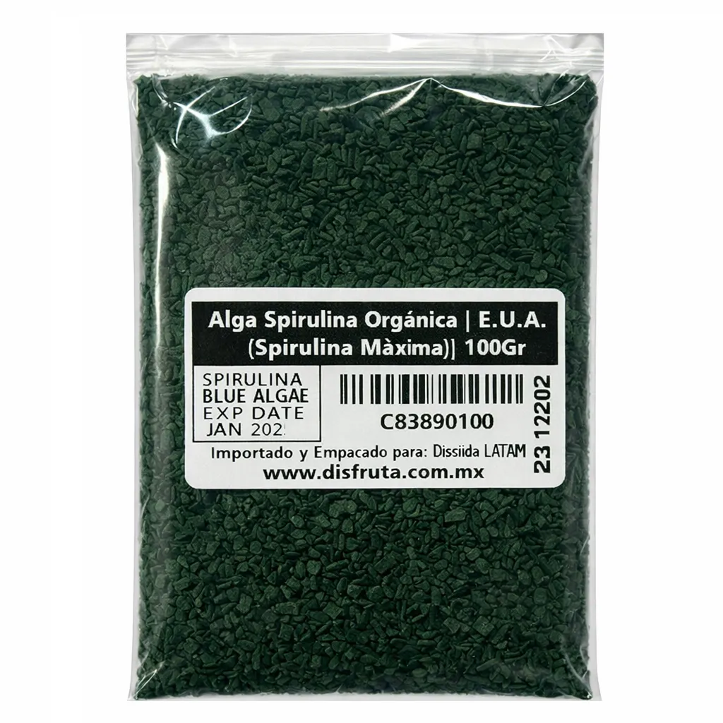 Alga Spirulina Orgánica | CAT 1 | E.U.A. | Pack 100Gr                                                                               