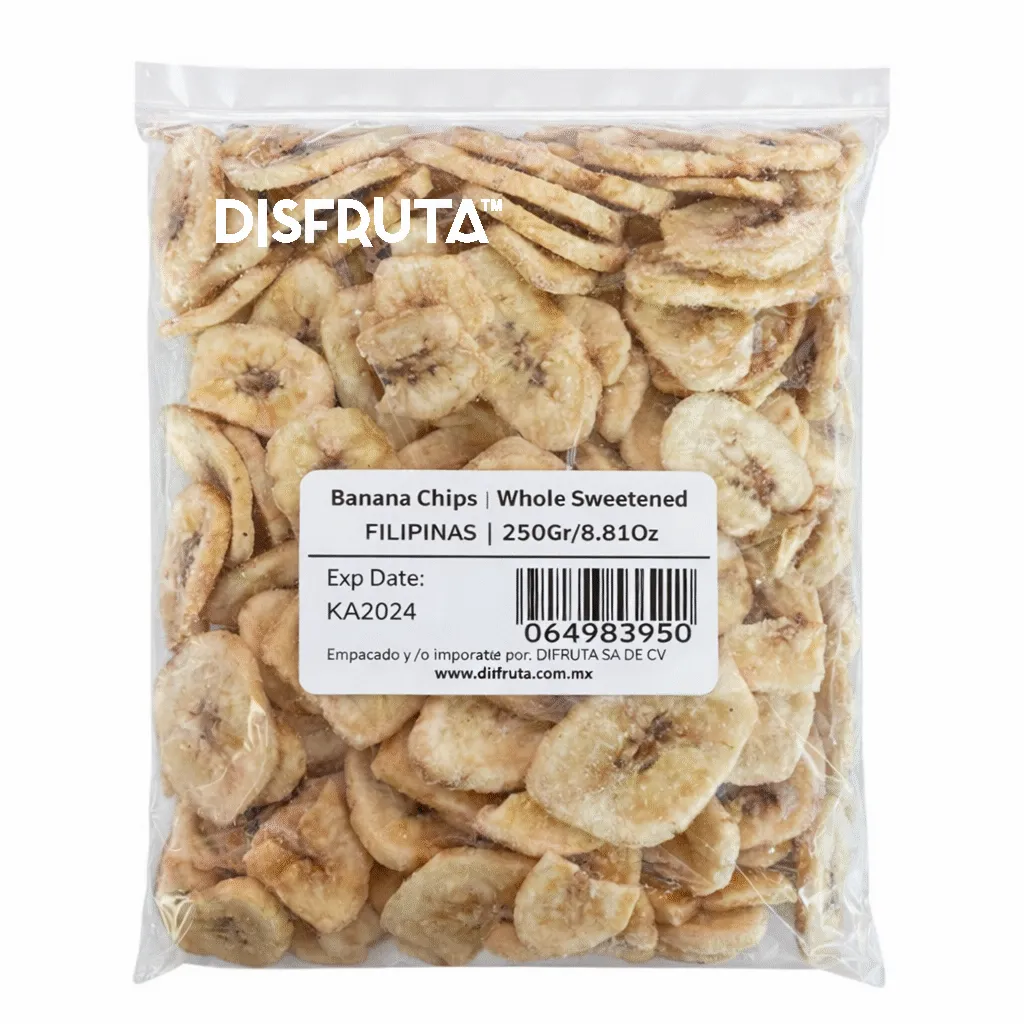 Banana Chips | Whole Sweetened | Filipinas |  Pack 250                                                                               