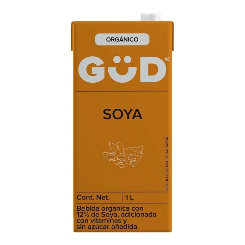 Bebida De Soya Orgánica | Sin  Azúcar | GüD® | 1LT.                                                                               