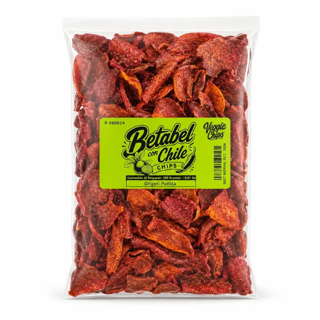 Betabel Morado & Chile | Veggie Chips | Puebla | Pack 250Gr