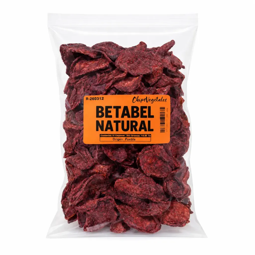 Betabel Natural | Veggie Chips | Puebla | Pack 250Gr                                                                               