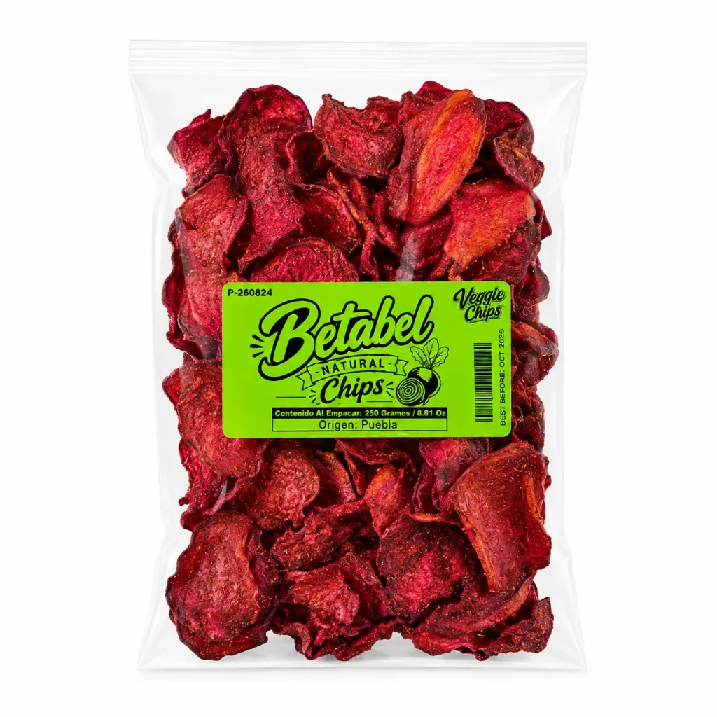 Purple Beetroot  Chips Slices  | Veggie Chips  | Puebla | Pack 250Gr                                                                               