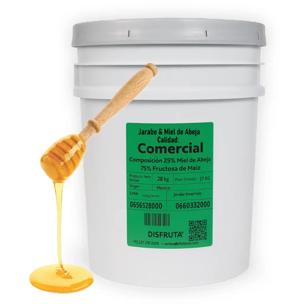Bee Honey with Corn Fructose (65%) | Grade: Commercial | PAIL 28 Kg / 19 L