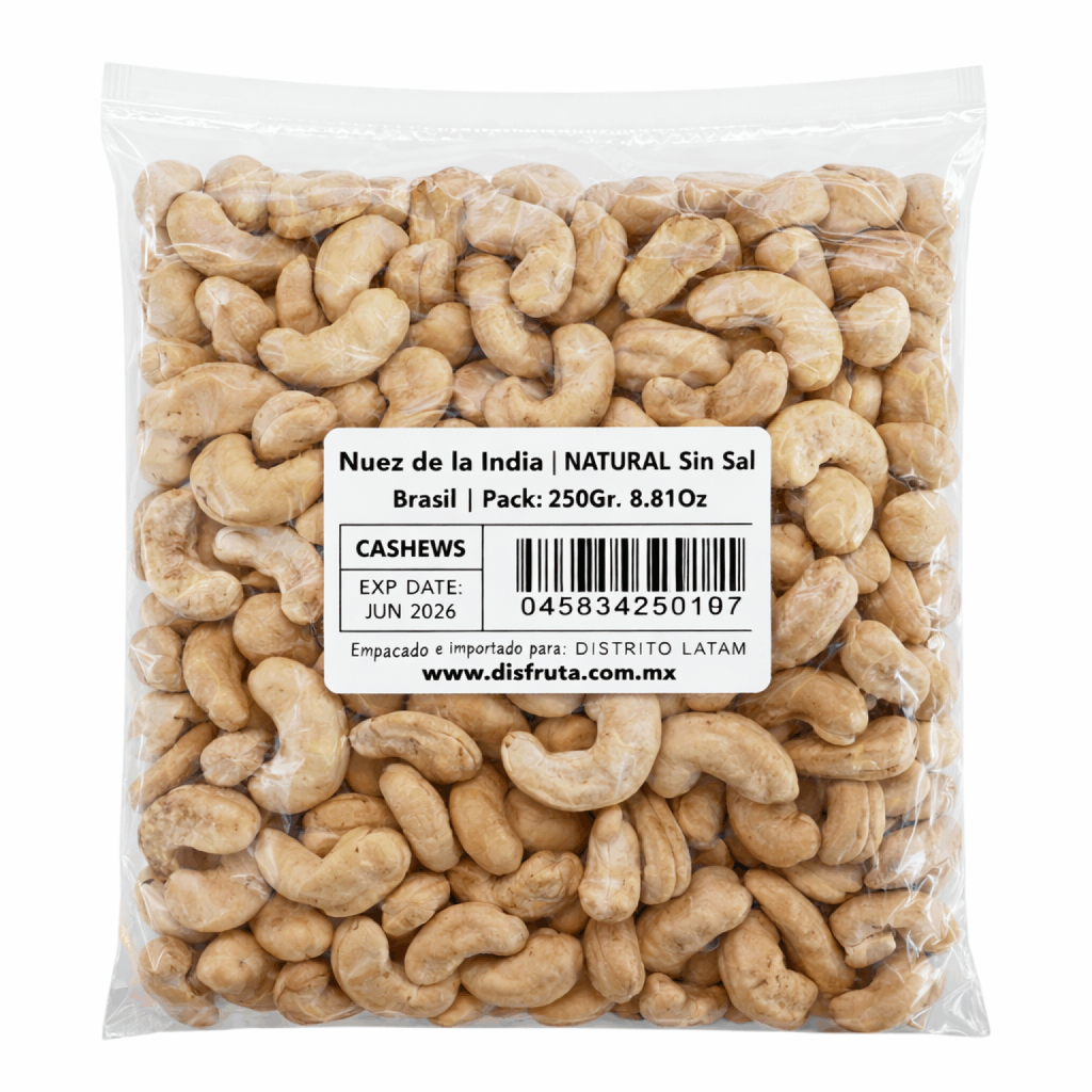 Cashew Unsalted | DW1 | RST U/S | Dunorte®  | Brasil |  Pack 250Gr