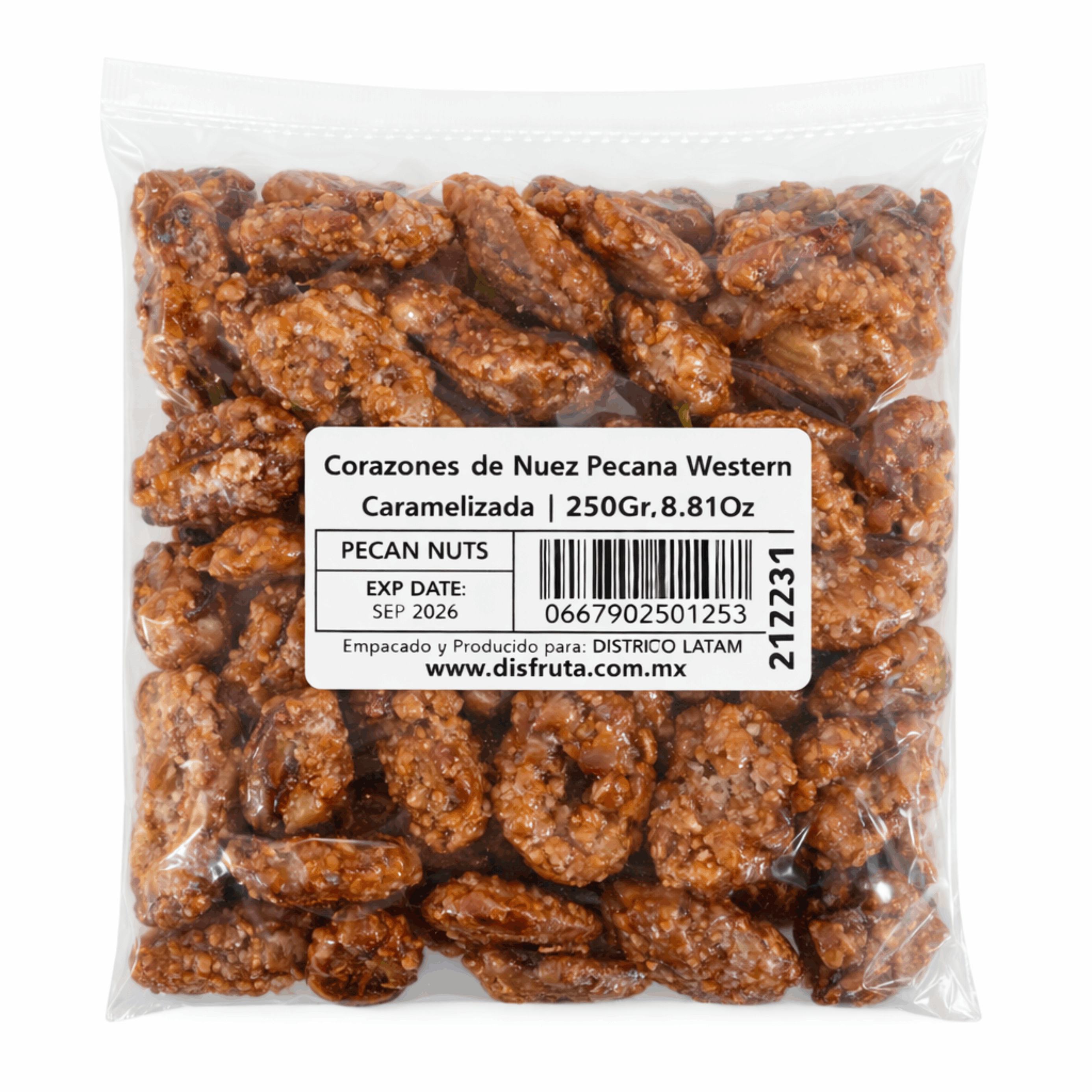 Pecan Nuts Caramelized | Chihuahua | Pack 250 Gr