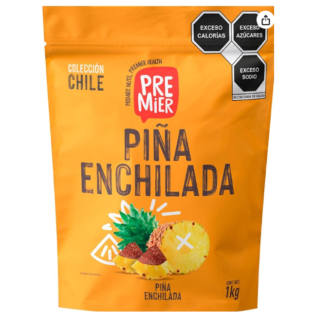 Chili & Candied Pineapple Centers | Premier®| Origin: Thailand |  ZipBag 1KG -2.2LB                                                                  
