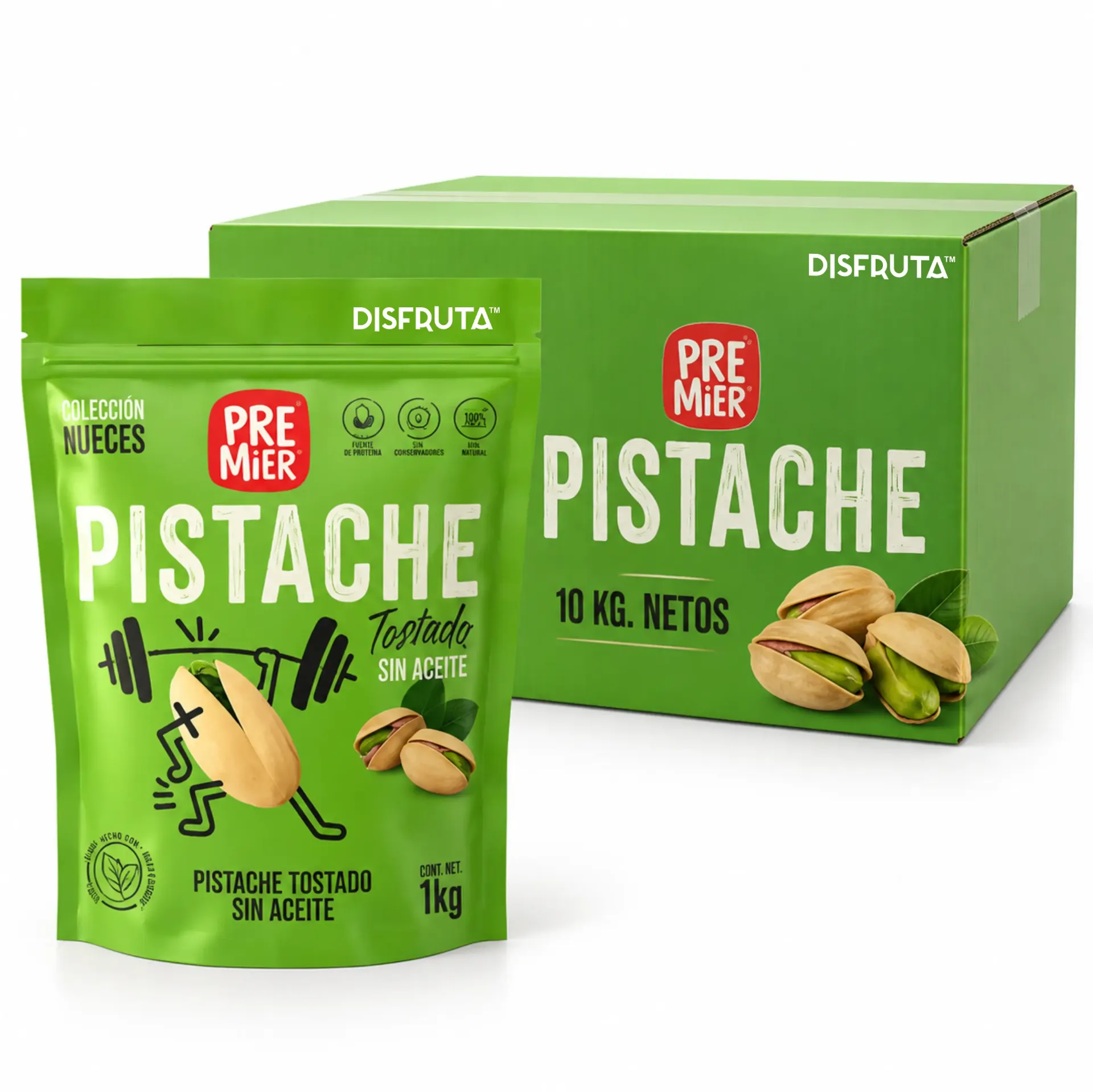 Pistache Kerman Entero | H C/S | California | Premier® | C-CTN 10 PouchBag 1Kg
