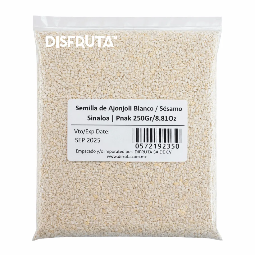 Semilla de Ajonjolí Blanco (Semilla de Sésamo) | Jalisco | Pack 250Gr