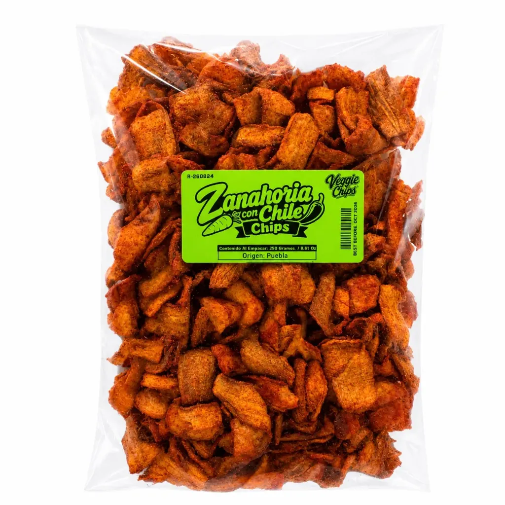 Zanahoria & Chile | Veggie Chips | Puebla | Pack 250Gr
