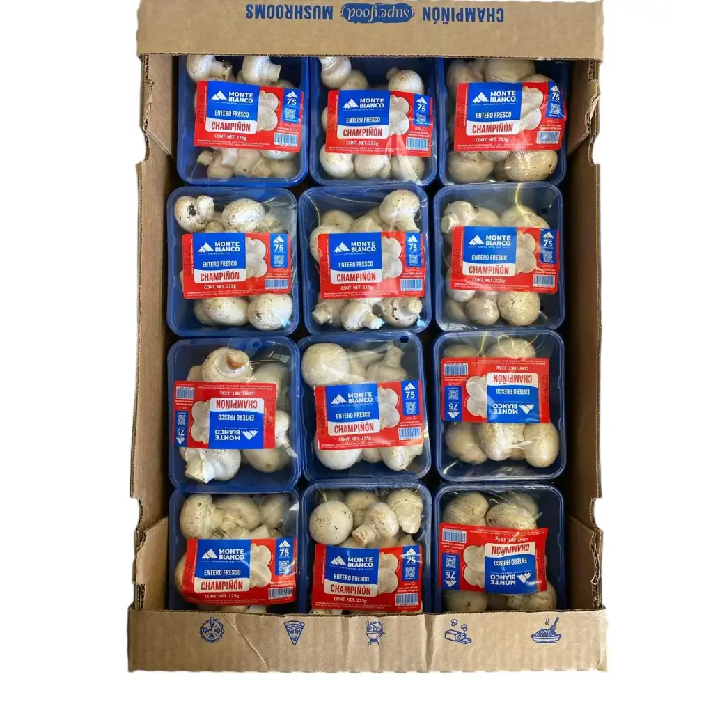 Hongo Champiñón Blanco Selección | Monteblanco® | C-CTN 12Pack/225Gr                                       