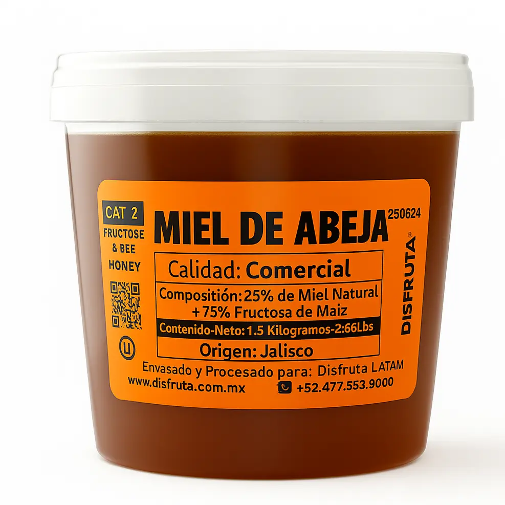 Bee Honey with Corn Fructose (65%) | Grade: Commercial | PAIL 1.3 KG
