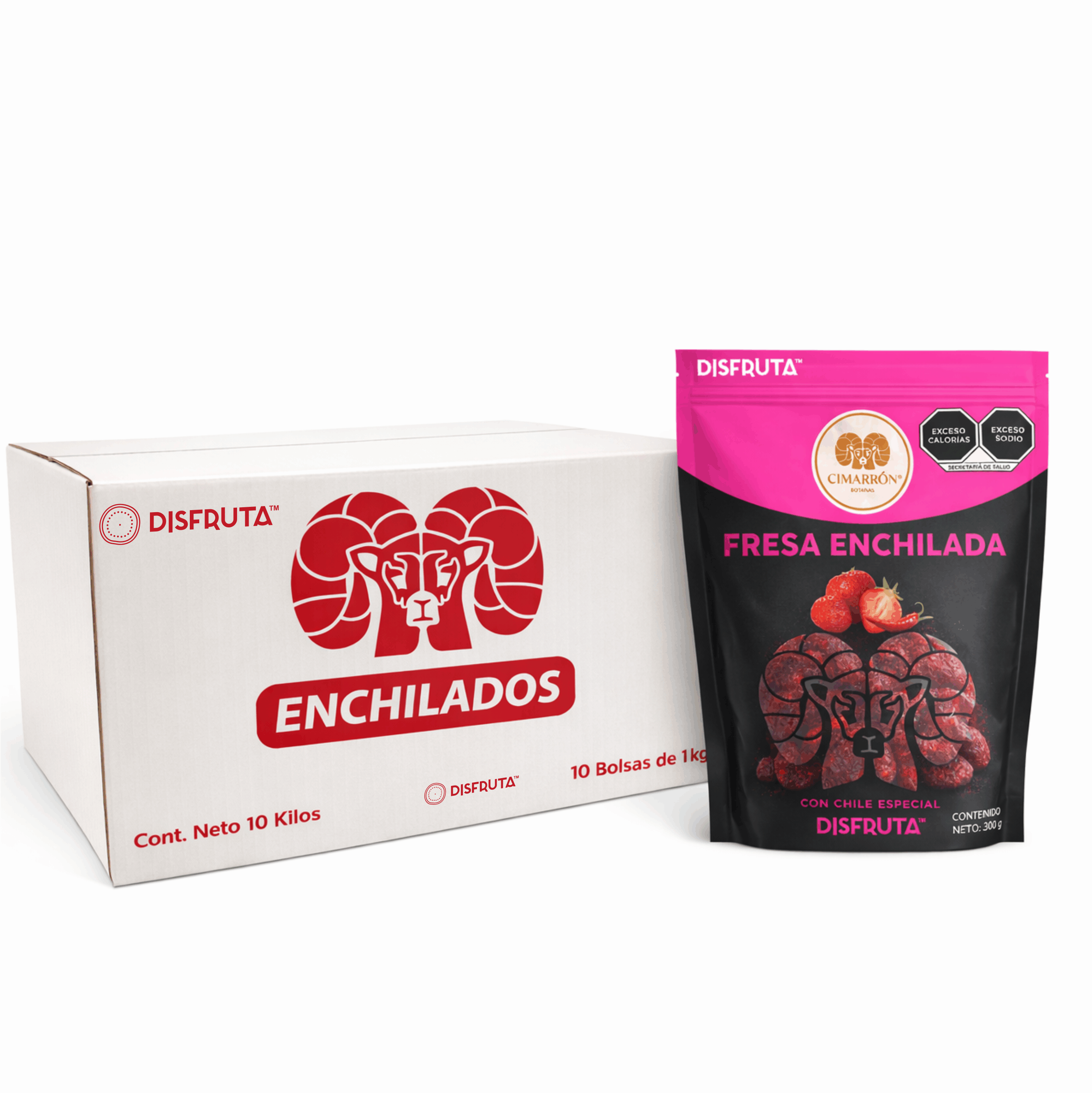 Candied Strawberry & Chili | Cimarrón® | CTN-BX 10  PouchBag 1Kg                                                                         