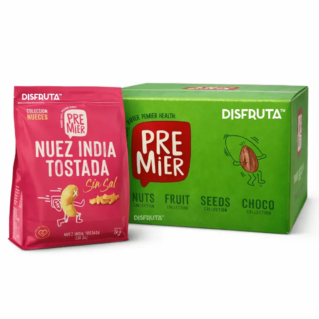Cashew Nuts | W240 | Roasted Unsalted | Premier® | Vietnam | C-CTN 12 ZipBag/1Kg                                                                     