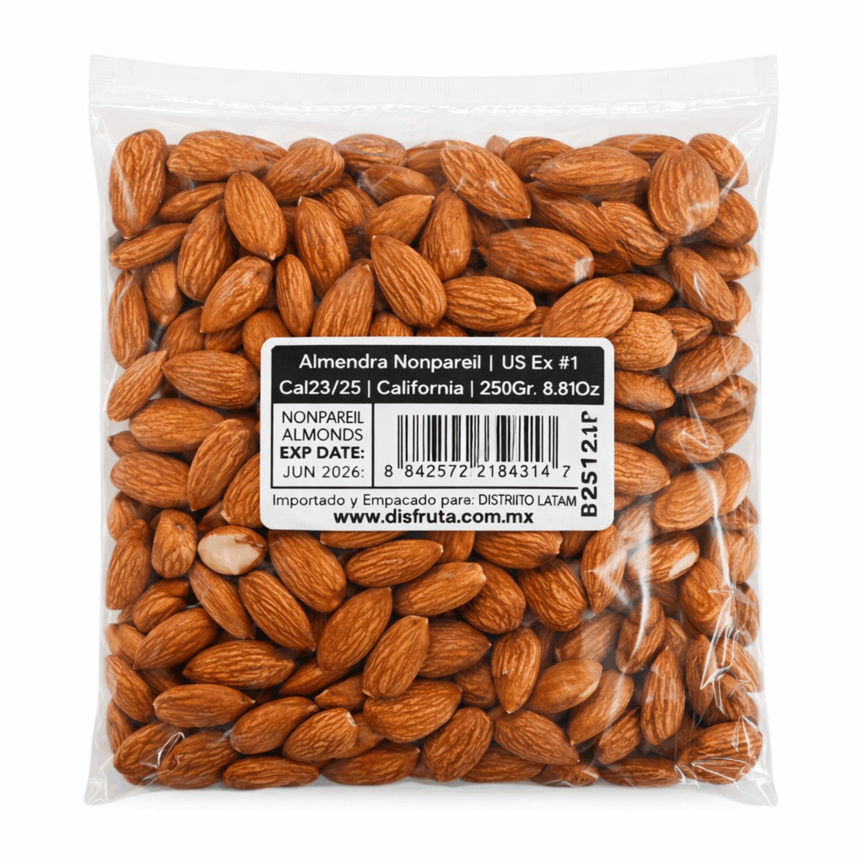Nonpareil Almond | CAT.1 Cal.20/22 |  California | Pack 250Gr                                                                                