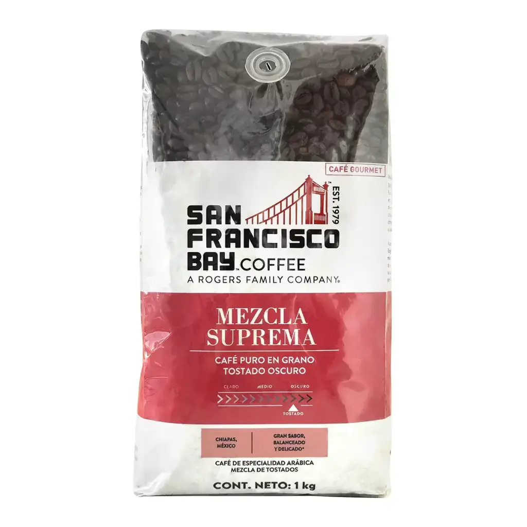 [SFBMS] San Francisco Bay Coffee Mezcla Suprema | Café en Grano de Chiapas 1 KG