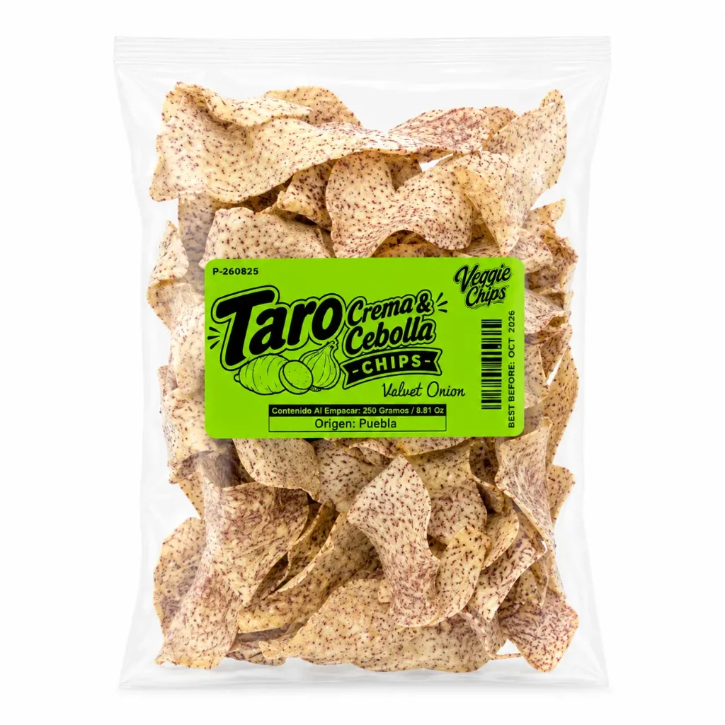 Taro Crema & Cebolla | Veggie Chips | Puebla | Pack 250Gr