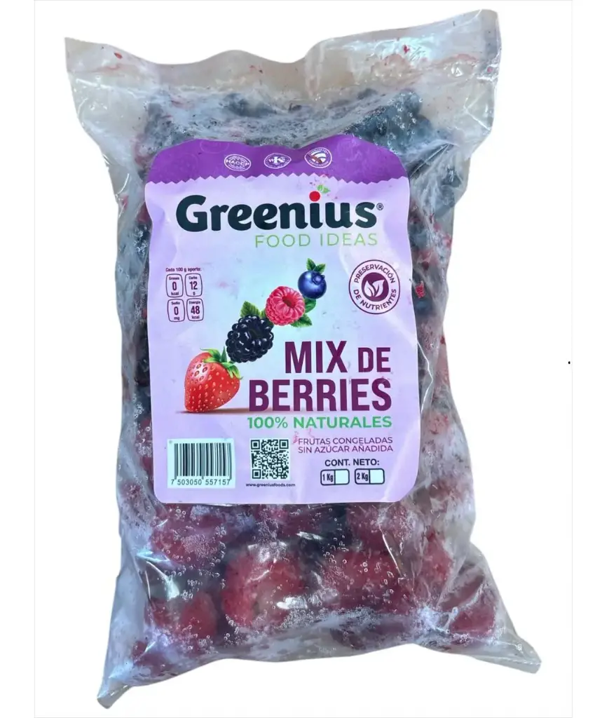 Mix de Bayas Congeladas | IQF | Greenius® | Pack 1KG  