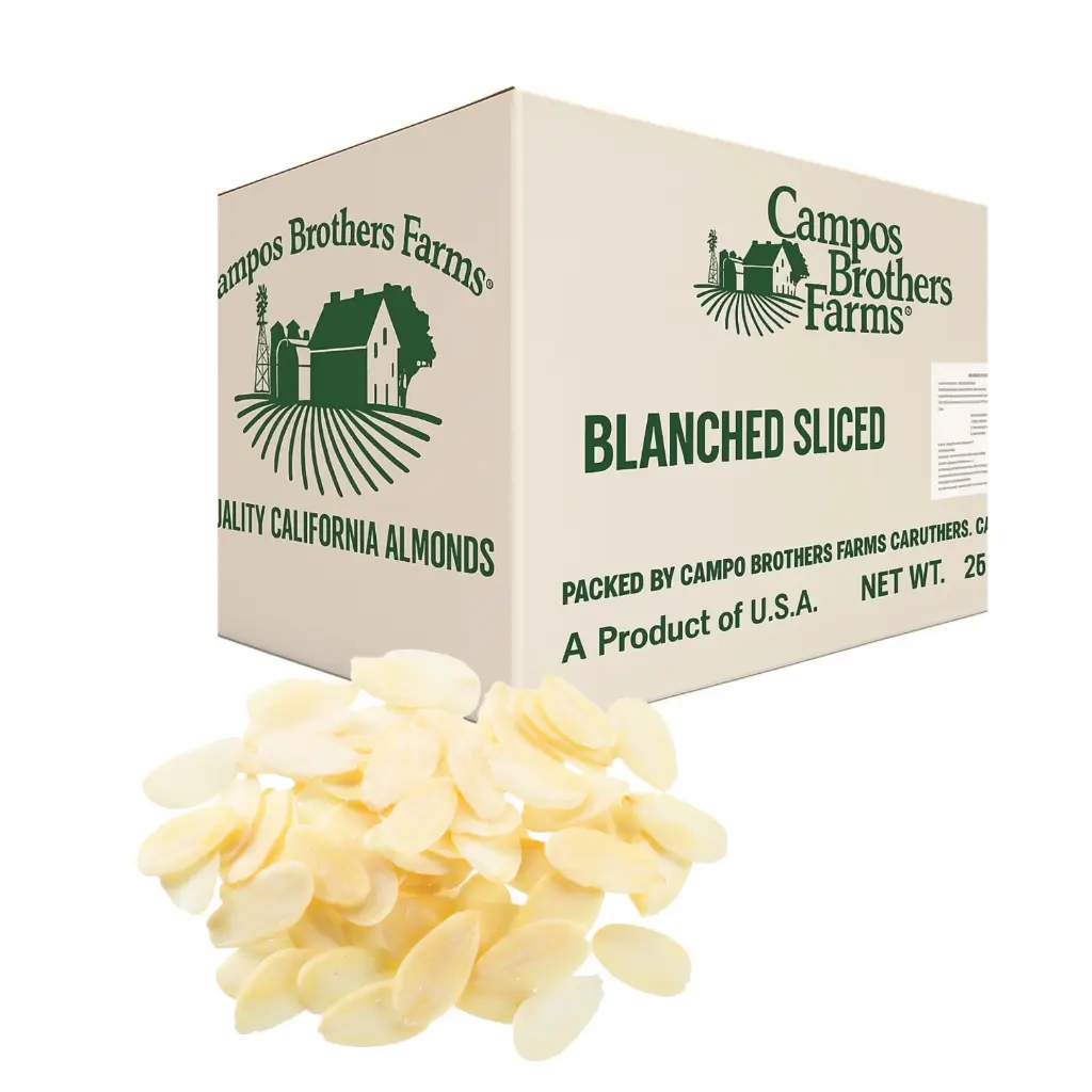 Almendra Laminada | Sin Cutícula | Campos Brothers Farms® | California | C-CTN 11.34Kg