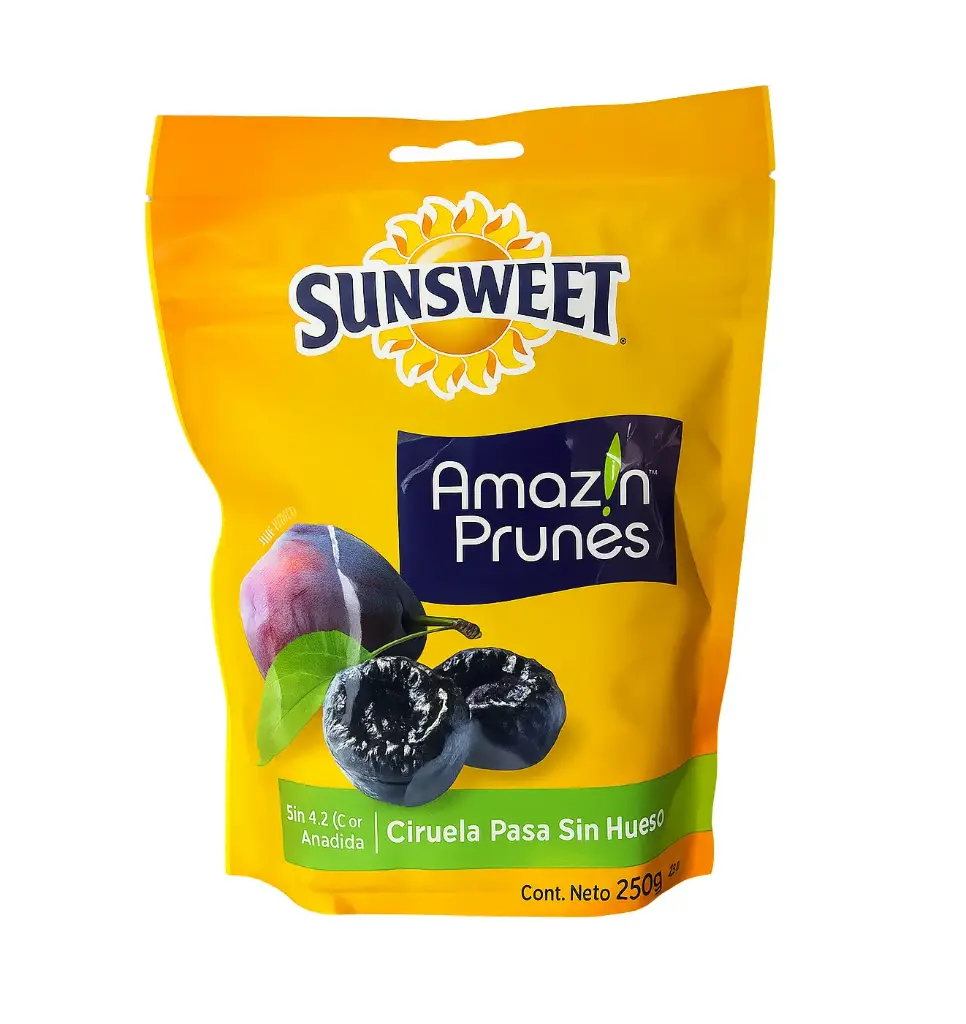 Amaz!n™ Dried Prunes | No Added Sugar | Sunsweet® | Size 40/50 | California |Zipbag .055LB
