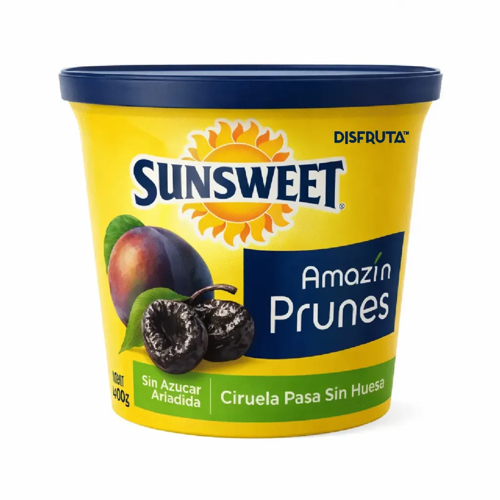 Amaz!n® Dried Prunes | Sin Azúcar | SunSweet® | Cal. 40/50 | California | CUB 400Gr