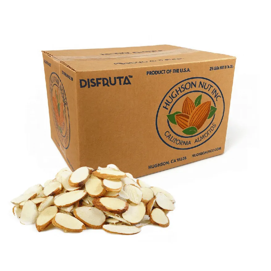 Almendra Laminada | Con Cutícula | Hughson Nut Inc® | California | C-CTN 11.34KG 