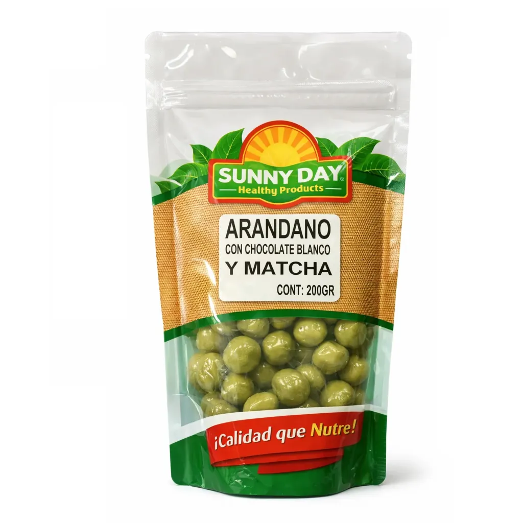 Arándano Rojo + Chocolate Blanco & Matcha S/Azúcar | SunnyDay®  | Pack 250Gr