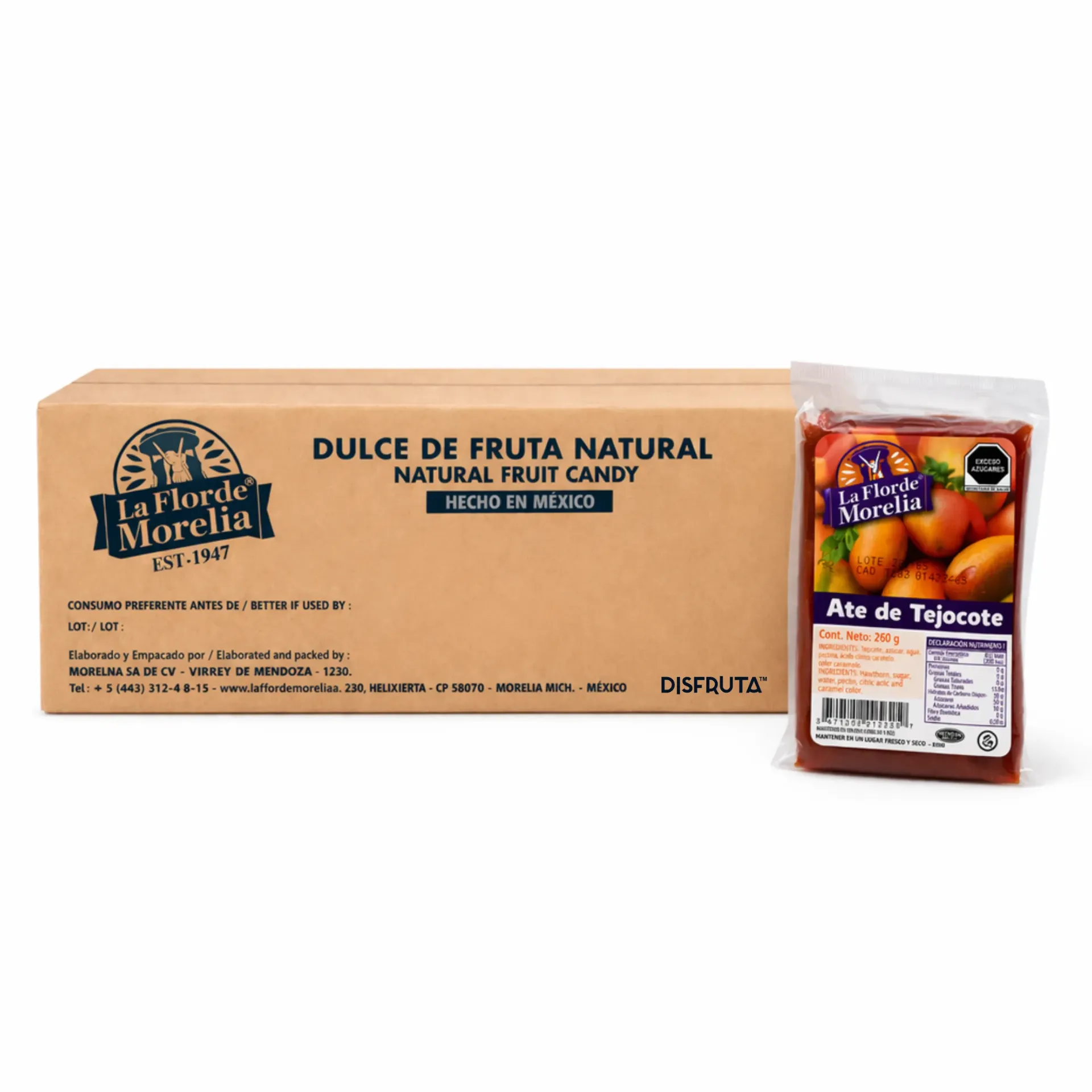 Hawthorn Paste | La Flor de Morelia® | C-CTN 24 Pack 250Gr