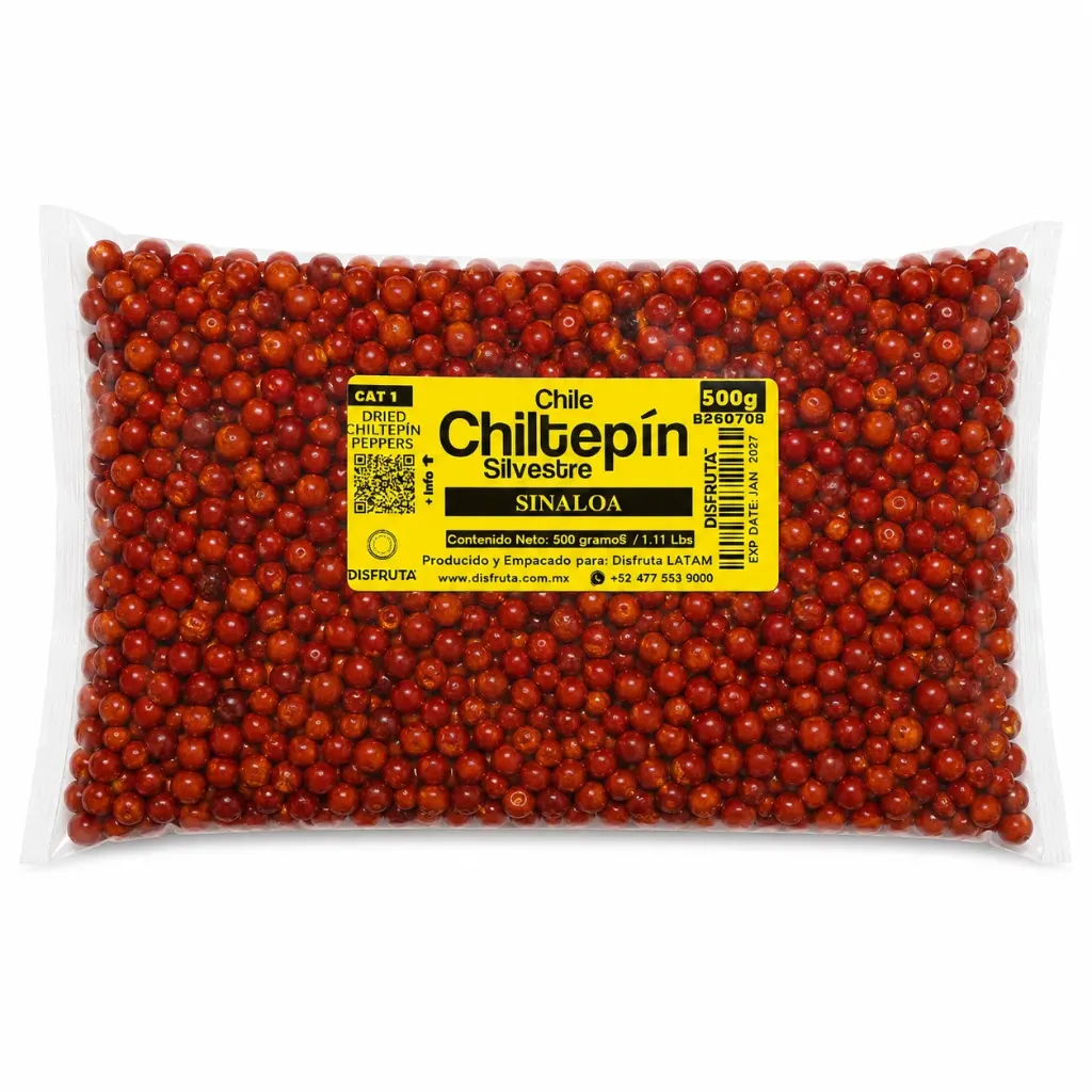 Chile Chiltepín Silvestre | Deshidratado | Sinaloa | Pack 500Gr