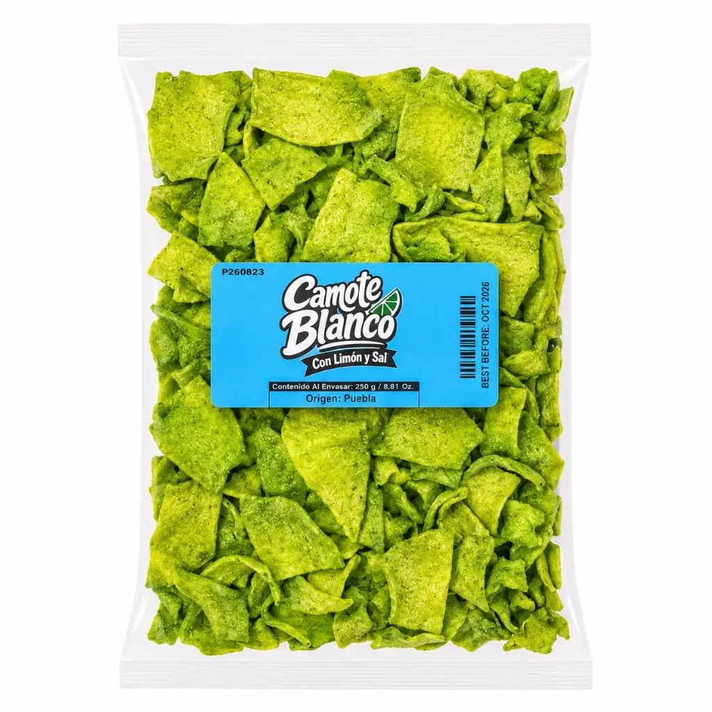 Camote Blanco con Limón & Sal | Veggie Chips Puebla |  Pack 250Gr
