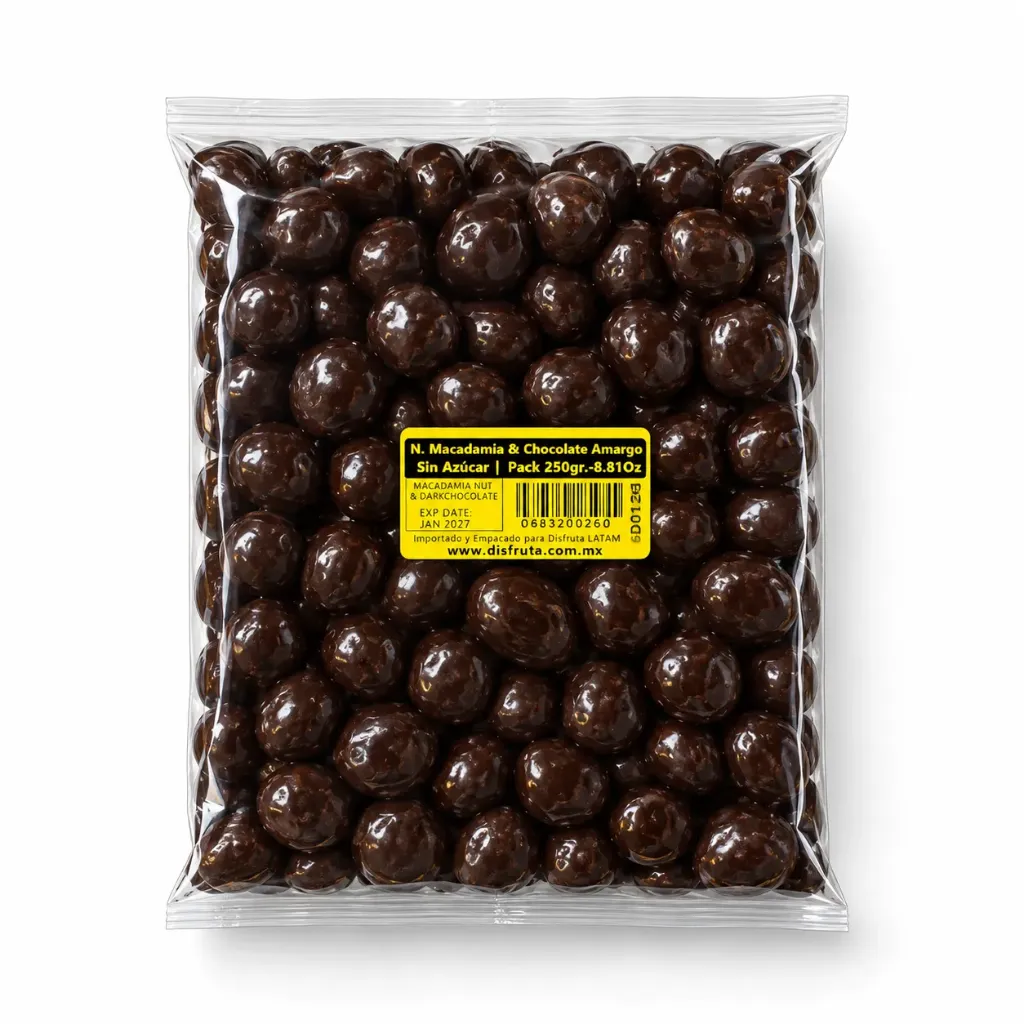 Macadamia Nut & Dark Chocolate  | Sugar Free | Michoacán | Pack 250Gr