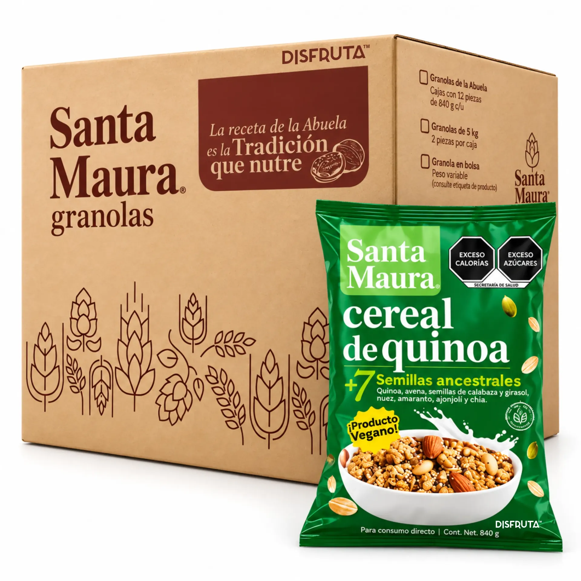 Quinoa & Seeds Cereal  | Santa Maura® | C-CTN 10Kg-12Pack /840GR