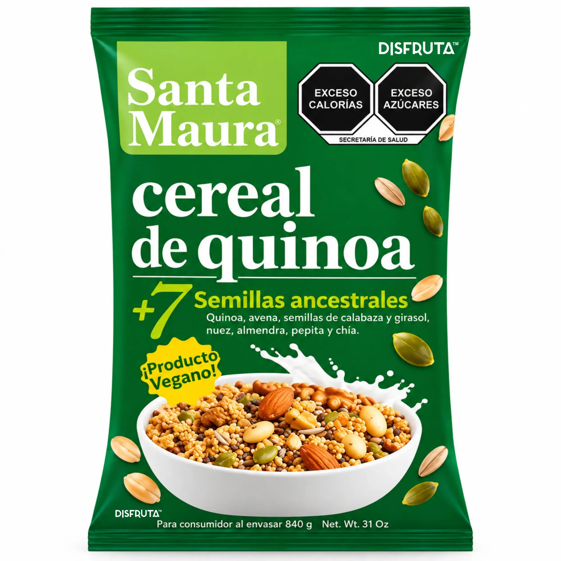 Cereal de Quinoa & Semillas | Santa Maura® | Pack 840GR