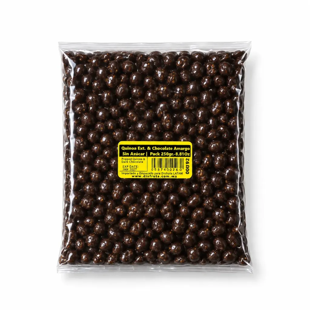Popped Quino & Dark Chocolate | Sugar Free | Perú |  Pack 250gr