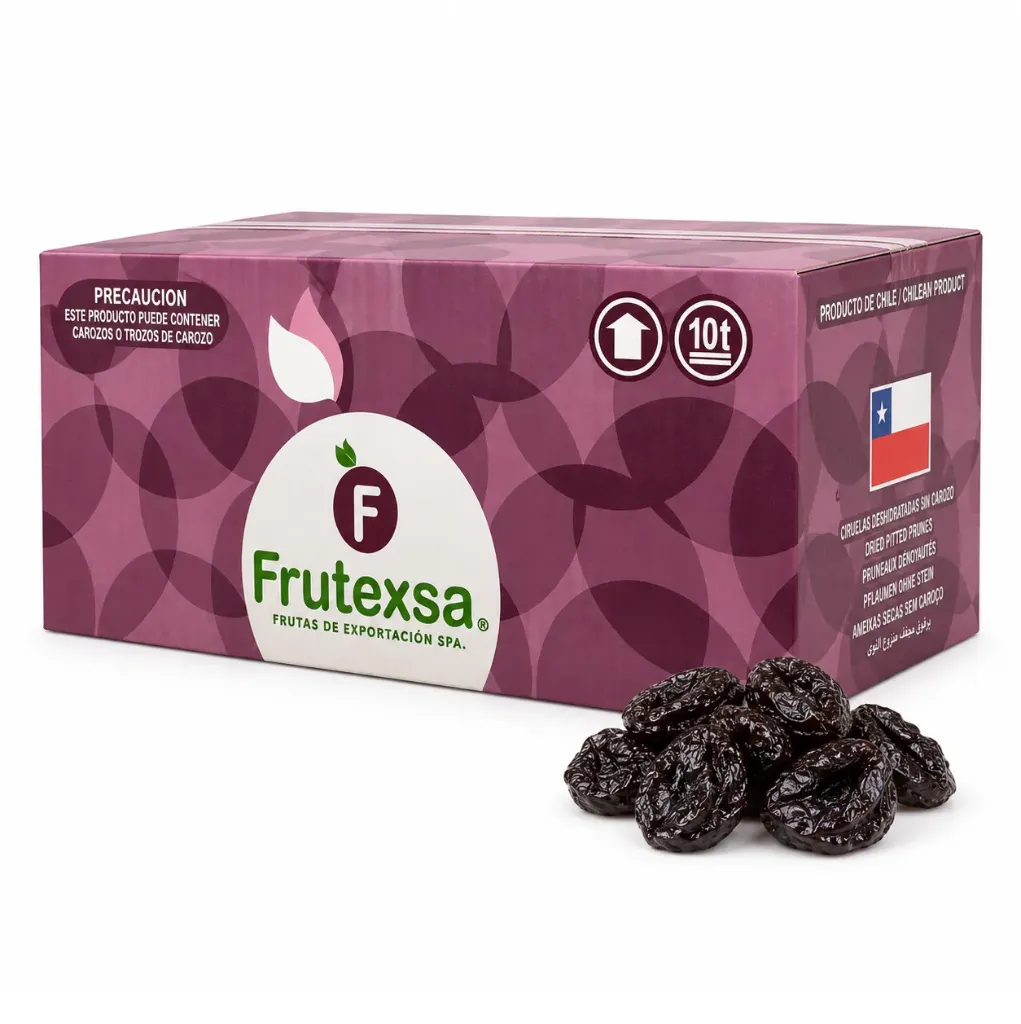 Ciruela Deshidratada D'Angen | Sin Carozo | Frutexsa® | C #30/40 | Chile | C-CTN 10Kg